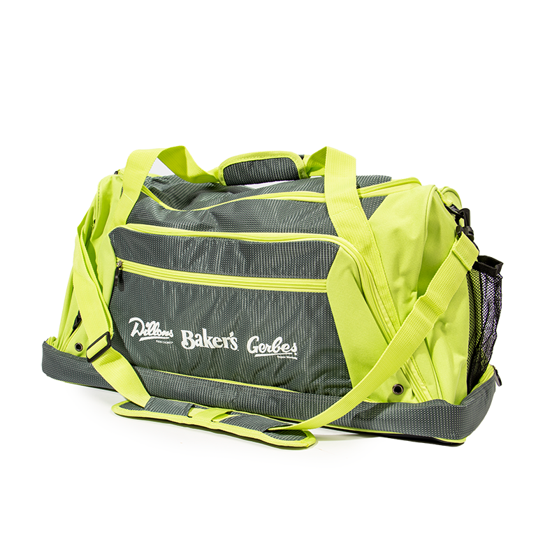 Rockfest DropBottom Duffel Bag Lime Green Dillons Heartbeats